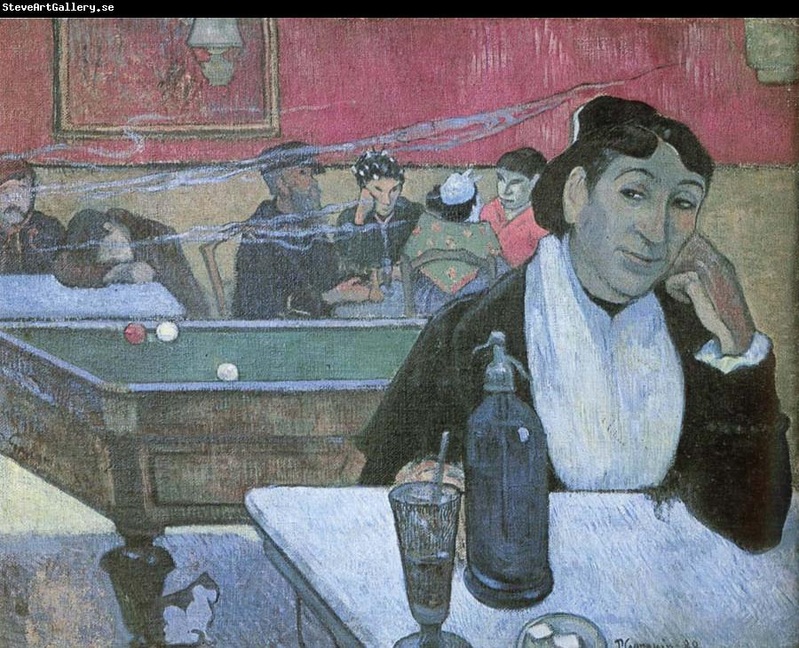 Paul Gauguin Dans  un cafe a Arles depicts the same cafe Van Gogh painted